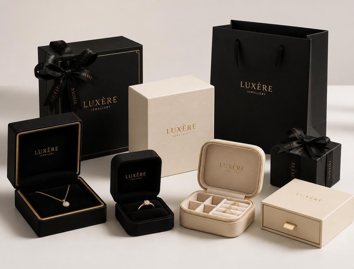 Rigid luxury retail and jewellery presentation boxes